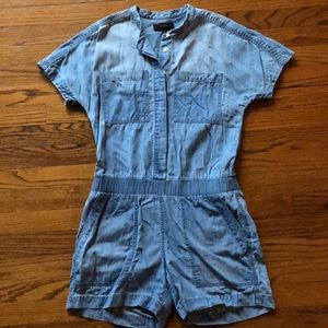Jcrew denim utilitarian romper